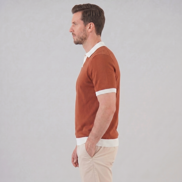Short Sleeve Knitted Polo Shirt