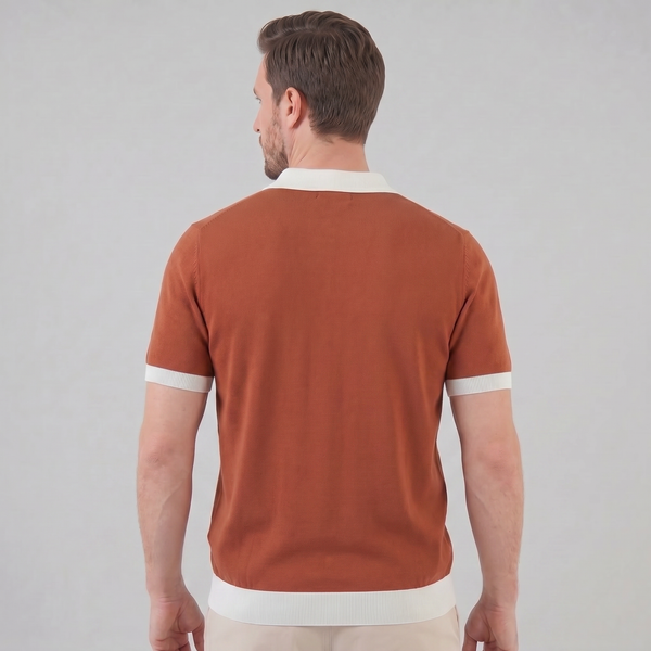 Short Sleeve Knitted Polo Shirt
