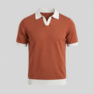 Short Sleeve Knitted Polo Shirt