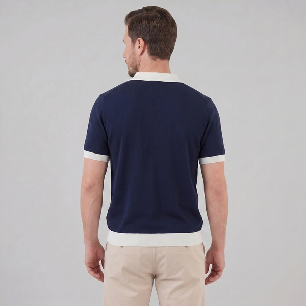 Short Sleeve Knitted Polo Shirt