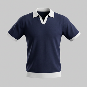 Short Sleeve Knitted Polo Shirt
