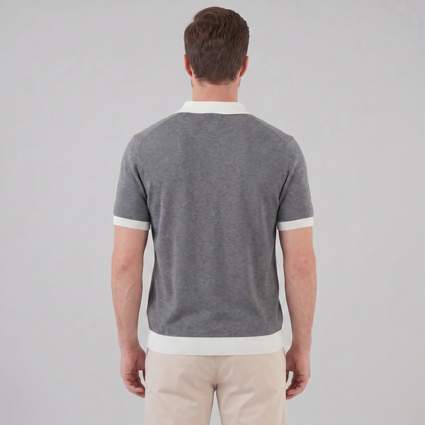 Short Sleeve Knitted Polo Shirt