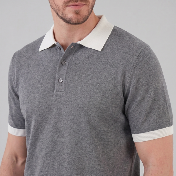 Short Sleeve Knitted Polo Shirt