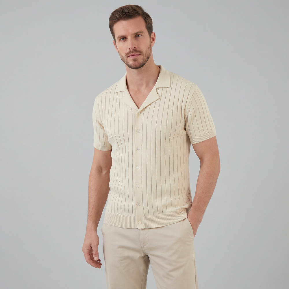 Short Sleeve Knitted Shirt