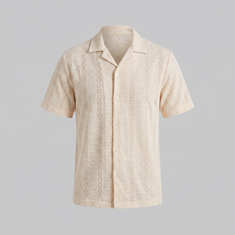 Short Sleeve Cuban Collar Shirt