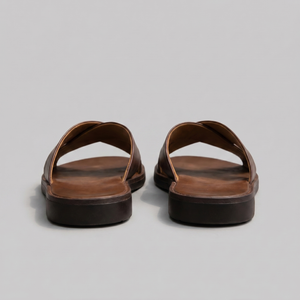 Slide Sandals With Cross Strap Design