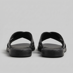 Slide Sandals With Cross Strap Design