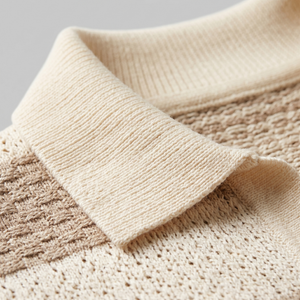 Stripe Jacquard Knit Polo
