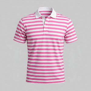 Striped Short Sleeve Polo Shirt