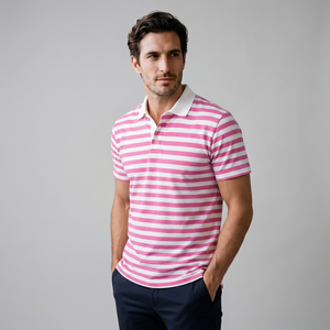 Striped Short Sleeve Polo Shirt