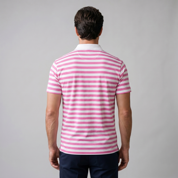 Striped Short Sleeve Polo Shirt
