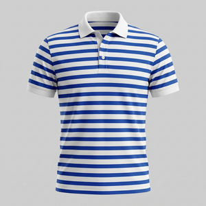 Striped Short Sleeve Polo Shirt