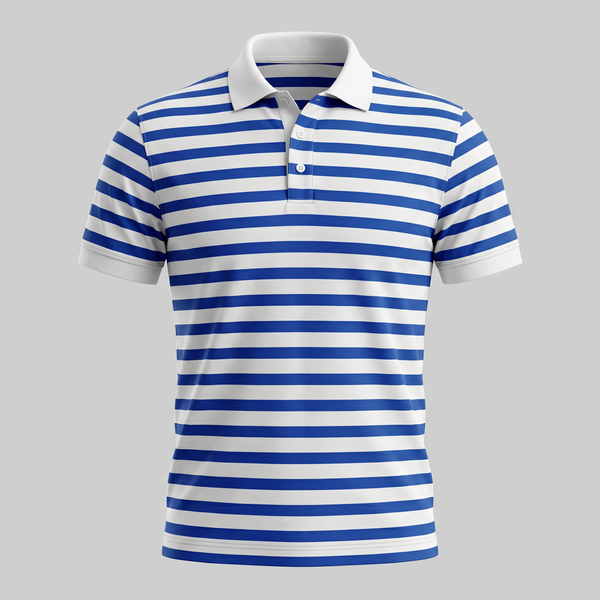 Striped Short Sleeve Polo Shirt