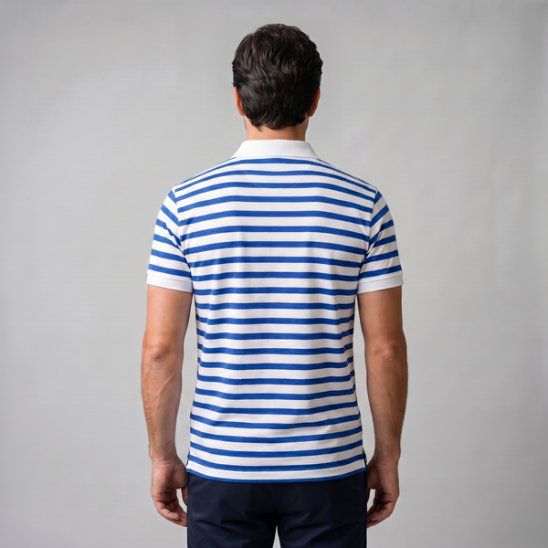 Striped Short Sleeve Polo Shirt