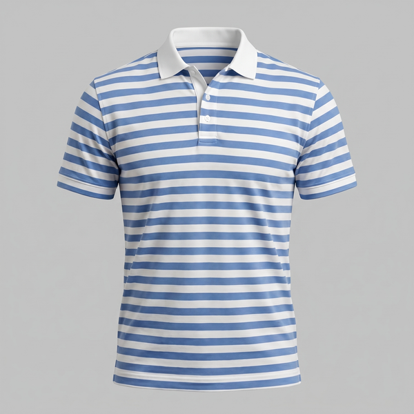 Striped Short Sleeve Polo Shirt