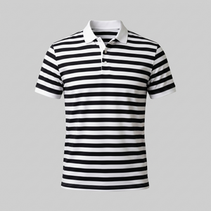 Striped Short Sleeve Polo Shirt