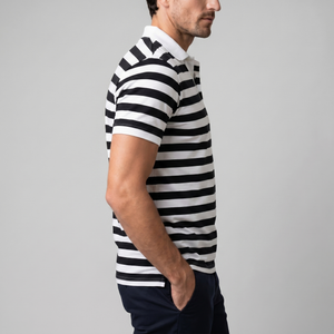 Striped Short Sleeve Polo Shirt