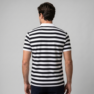 Striped Short Sleeve Polo Shirt