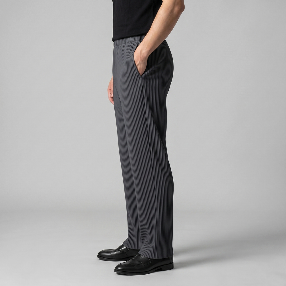 Striped Drawstring Elastic Waistband Trousers