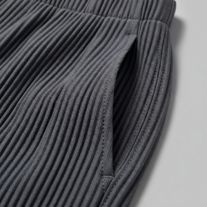 Striped Drawstring Elastic Waistband Trousers