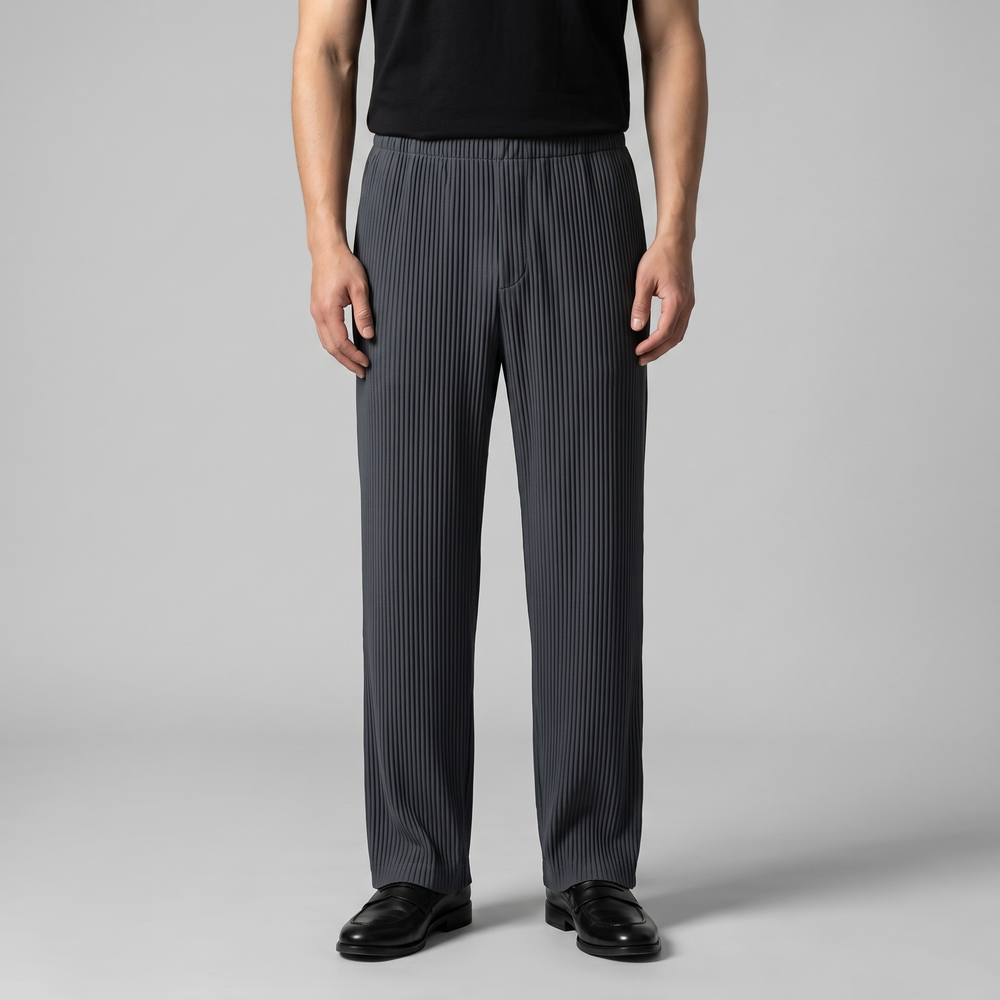 Striped Drawstring Elastic Waistband Trousers