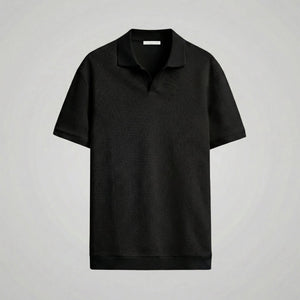 Structured V-Neck Polo Shirt