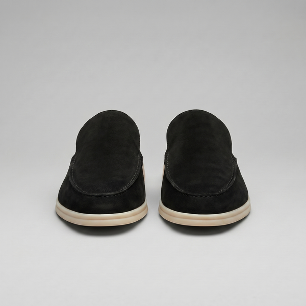 Suede Backless Loafer Mules
