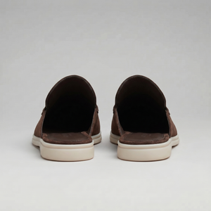 Suede Backless Loafer Mules
