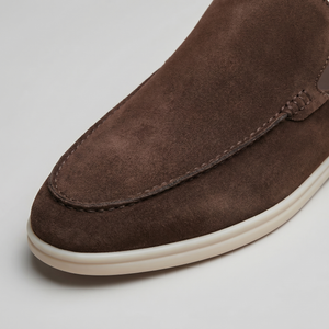 Suede Backless Loafer Mules