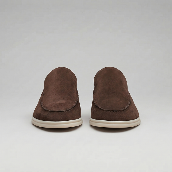 Suede Backless Loafer Mules