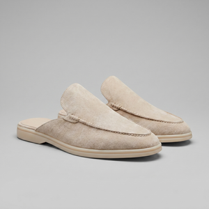 Suede Backless Loafer Mules