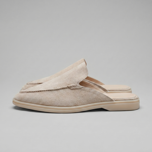 Suede Backless Loafer Mules