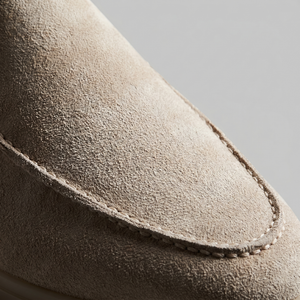 Suede Backless Loafer Mules