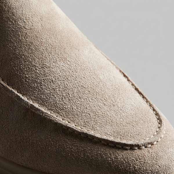 Suede Backless Loafer Mules