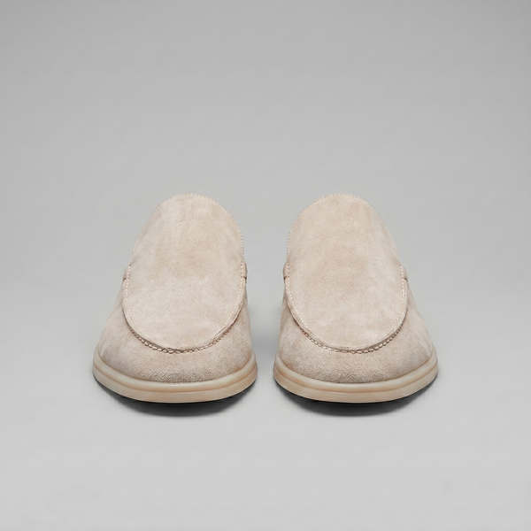 Suede Backless Loafer Mules