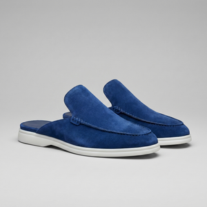 Suede Backless Loafer Mules