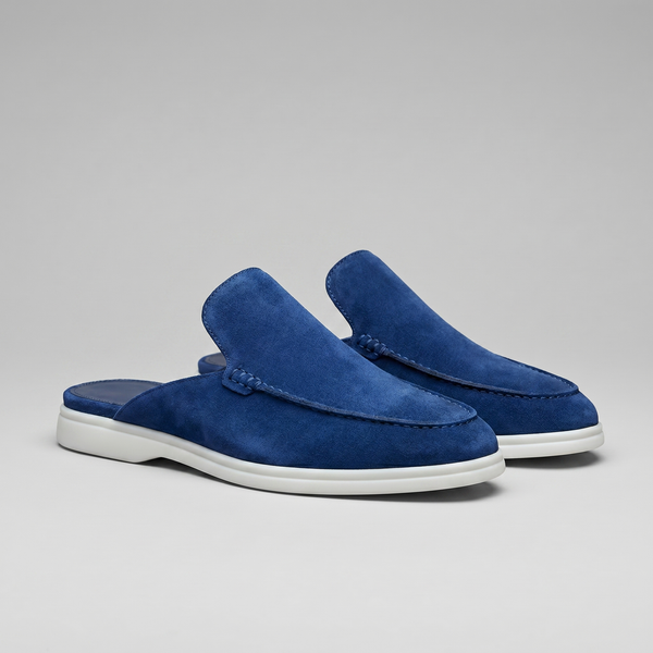 Suede Backless Loafer Mules