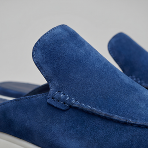 Suede Backless Loafer Mules