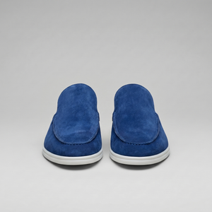Suede Backless Loafer Mules