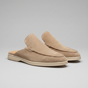 Suede Backless Loafer Mules