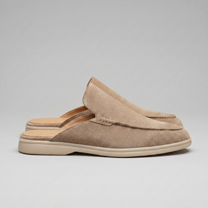 Suede Backless Loafer Mules