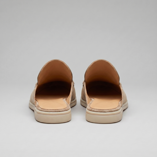 Suede Backless Loafer Mules