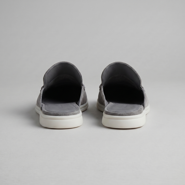 Suede Backless Loafer Mules