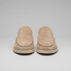 Suede Backless Loafer Mules