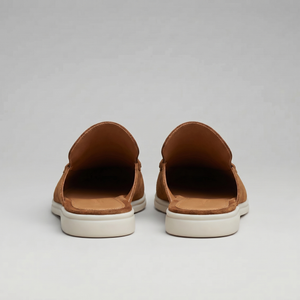 Suede Backless Loafer Mules