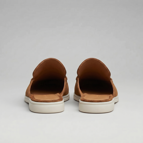 Suede Backless Loafer Mules