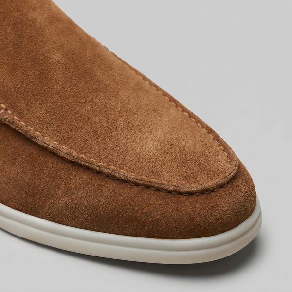 Suede Backless Loafer Mules