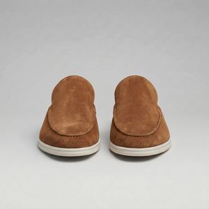 Suede Backless Loafer Mules