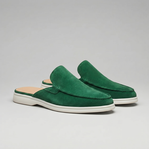 Suede Backless Loafer Mules