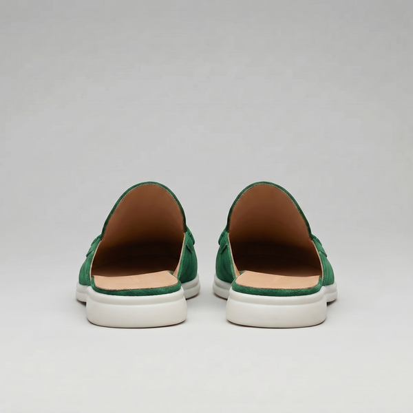 Suede Backless Loafer Mules